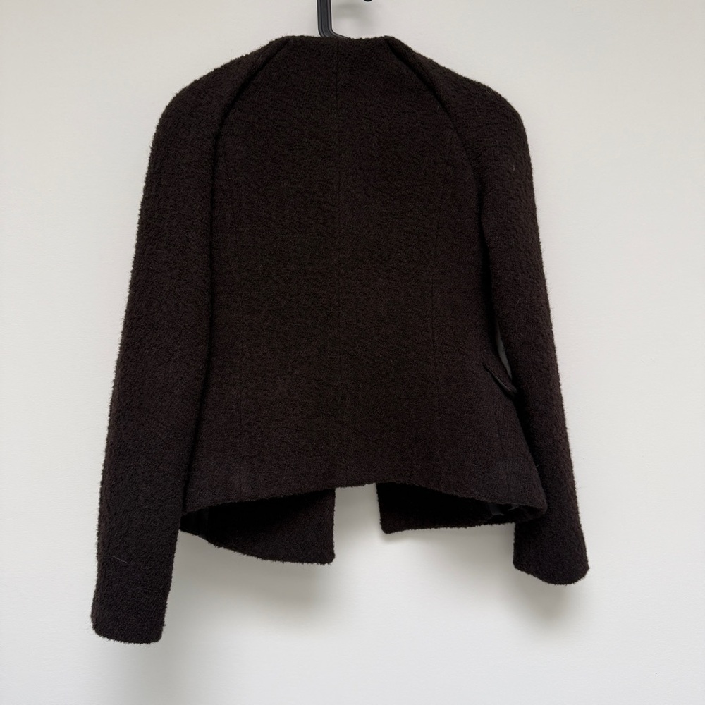 H&M STUDIO COLLECTION WOOL-BLEND PLEAT-NECKLINE JACKET - Picture 7 of 7